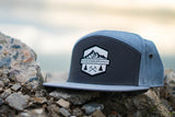 Rad Mountains 7 Panel Hat - Gray