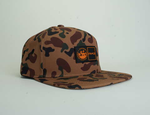 Rad Wildlife Division 5 Panel Hat - Camo/Blaze Orange