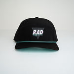 Miami Palms 6 Panel Hat - Black/Turquoise