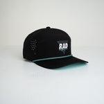 Miami Palms 6 Panel Hat - Black/Turquoise