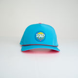 Rad Sun Curved Brim Hat - Electric Blue/Hot Pink