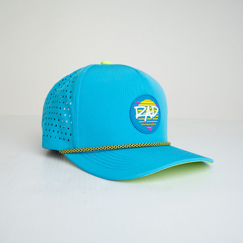 Rad Sun Curved Brim Hat - Electric Blue/Neon Yellow