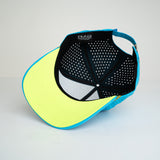 Rad Sun Curved Brim Hat - Electric Blue/Neon Yellow