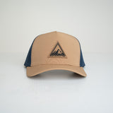 Triangle Mountains Curved Brim Hat - Khaki/Navy