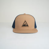 Triangle Mountains 6 Panel Hat - Khaki/Navy