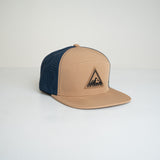 Triangle Mountains 6 Panel Hat - Khaki/Navy