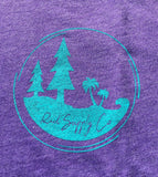 Pines To Palms Circle - Purple Triblend